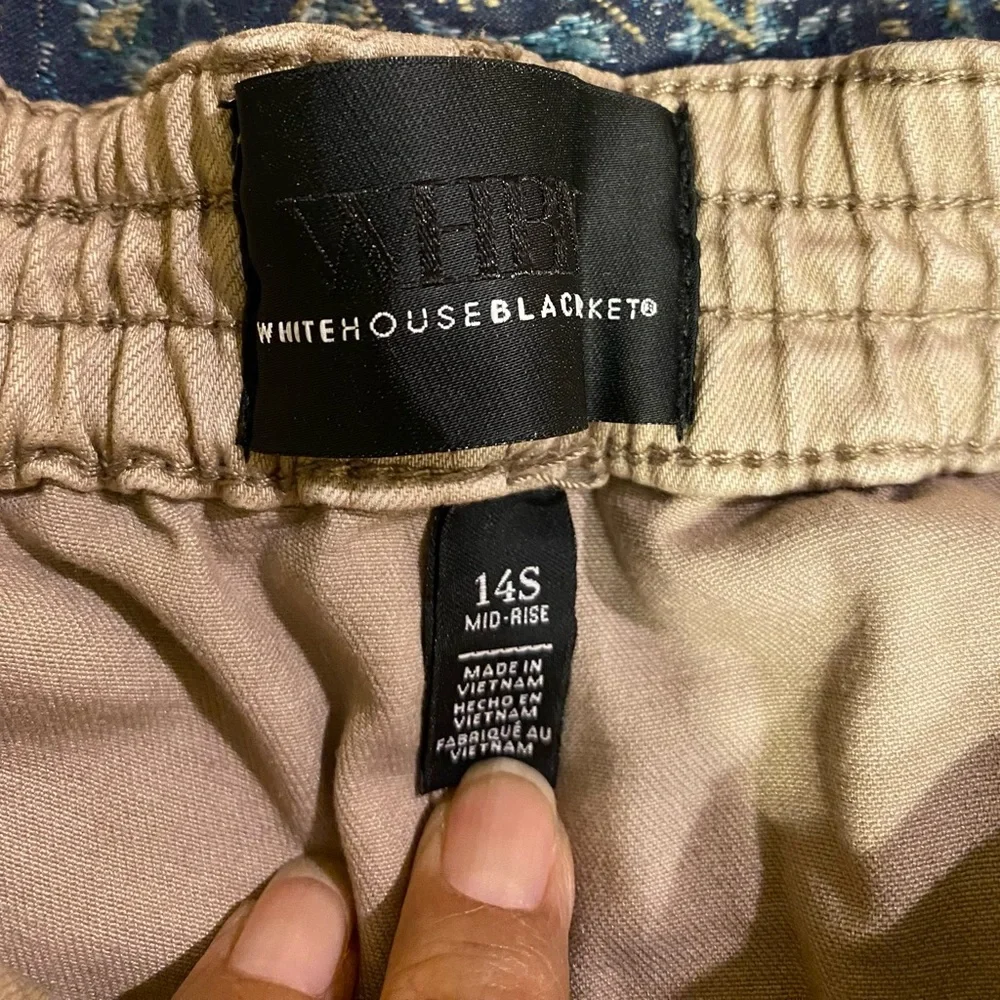 White House Black Market, mid-rise khaki pants. Size 14S - Picture 4 of 8
